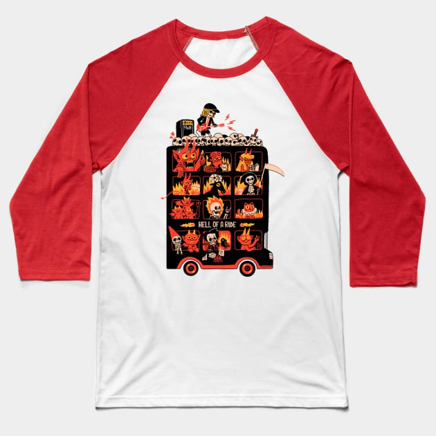 Hell Bus Baseball T-Shirt by ppmid